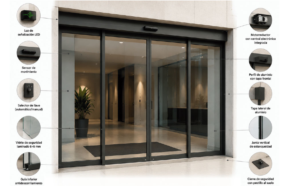 Puertas automáticas de cristal